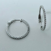 Boucles d'oreilles créoles diamants synthétiques 0,36 carat Violetta.