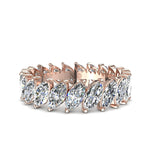 Charger l'image dans la visionneuse de la galerie, Alliance Silvia diamants marquises 2.00 carat or rose