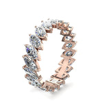 Load image into Gallery viewer, Alliance Silvia diamants naturels marquises 2.00 carat or rose