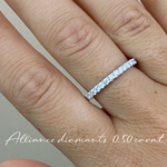 Load image into Gallery viewer, Alliance Gabriela diamants naturels ronds 0.50 carat or blanc