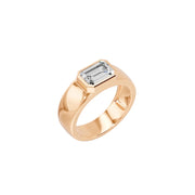 Bague solitaire 2.50 carats or rose diamant Émeraude Bellagio