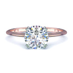 Load image into Gallery viewer, Bague diamant naturel rond 1.50 carat or rose Vanessa