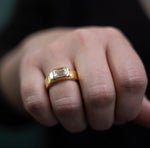 Load image into Gallery viewer, Solitaire Bellagio bague diamant Émeraude 2.50 carats or rose