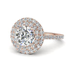 Load image into Gallery viewer, Solitaire diamant rond Caterina 4.50 carats or rose