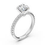 Load image into Gallery viewer, Bague de fiançailles diamant rond 1.70 carat or blanc 14 carats Clotilda