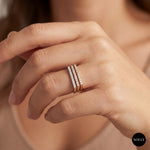 Charger l'image dans la visionneuse de la galerie, Bague Déborah diamants naturels ronds 0.09 carat or blanc 14 carats