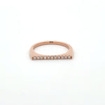 Charger l'image dans la visionneuse de la galerie, Solitaire diamants naturels ronds Déborah 0.09 carat or rose 14 carats