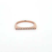 Solitaire diamants naturels ronds Déborah 0.09 carat or rose 14 carats