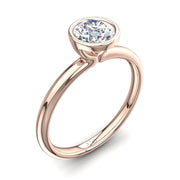 Solitaire diamant rond 0.60 carat or rose Barbara