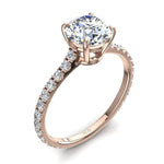 Load image into Gallery viewer, Solitaire diamant naturel rond 2.20 carats or rose Giulia