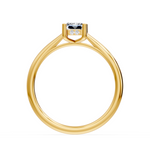 Charger l'image dans la visionneuse de la galerie, Bague de fiançailles diamant naturel Émeraude et diamants naturels ronds 1.02 carat or jaune 14 carats Felicia