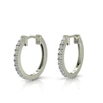 Load image into Gallery viewer, Boucles d'oreilles diamants naturels ronds 0.16 carat or blanc Beatrice
