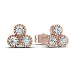 Load image into Gallery viewer, Boucles d'oreilles diamants naturels ronds 0.30 carat or rose Liliana