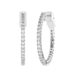 Charger l'image dans la visionneuse de la galerie, Boucles d'oreilles diamants naturels ronds 0.36 carat or blanc Violetta