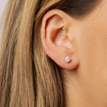 Charger l'image dans la visionneuse de la galerie, Boucles d'oreilles diamants naturels ronds 2.00 carat or jaune Sabrina