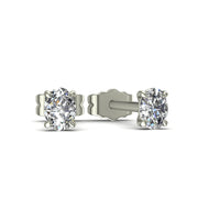 Boucles d'oreilles diamants ovales 0.20 carat or blanc Marcella