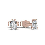 Load image into Gallery viewer, Boucles d'oreilles diamants poires 0.20 carat or rose Mariella