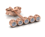 Load image into Gallery viewer, Boucles d'oreilles diamants ronds 0.05 carat or rose Paola