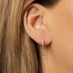 Load image into Gallery viewer, Boucles d'oreilles diamants ronds 0.16 carat or rose Beatrice