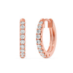 Load image into Gallery viewer, Boucles d'oreilles diamants ronds 0.25 carat or rose Susanna