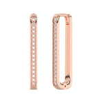 Load image into Gallery viewer, Boucles d'oreilles diamants ronds 0.30 carat or rose Teresa