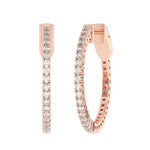 Load image into Gallery viewer, Boucles d'oreilles diamants ronds 0.36 carat or rose Violetta