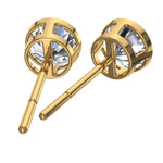 Charger l'image dans la visionneuse de la galerie, Boucles d'oreilles diamants ronds 2.40 carats or jaune Angelica