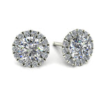 Load image into Gallery viewer, Boucles d'oreilles diamants ronds 3.40 carats or blanc Agata