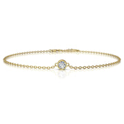 Bracelet diamant rond 0.80 carat or jaune Barbara