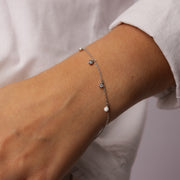 Bracelet diamants naturels ronds 0.30 carat or blanc Celestina