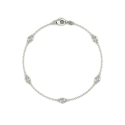 Bracelet diamants naturels ronds 0.30 carat or blanc Lidia