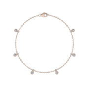Bracelet diamants naturels ronds 0.30 carat or rose Celestina