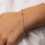 Load image into Gallery viewer, Bracelet diamants naturels ronds 0.30 carat or rose Celestina