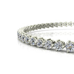 Charger l'image dans la visionneuse de la galerie, Bracelet diamants naturels ronds 3.80 carats or blanc Cristina