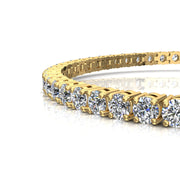 Bracelet diamants naturels ronds 5.75 carats or jaune Ely