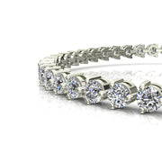 Bracelet diamants naturels ronds 7.42 carats or blanc Cristina