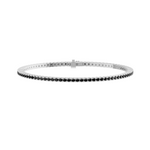 Charger l'image dans la visionneuse de la galerie, Bracelet diamants noirs ronds 4.00 carats platine Dante