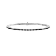 Bracelet diamants noirs ronds 4.00 carats platine Dante