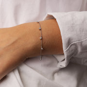 Bracelet diamants ronds 0.30 carat or blanc Celestina