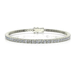 Charger l'image dans la visionneuse de la galerie, Bracelet diamants ronds 3.20 carats or blanc Ely