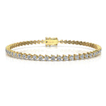 Load image into Gallery viewer, Bracelet diamants ronds 3.80 carats or jaune Cristina