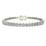 Charger l'image dans la visionneuse de la galerie, Bracelet diamants ronds 4.95 carats or blanc Cristina