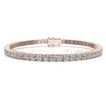 Load image into Gallery viewer, Bracelet diamants ronds 5.75 carats or rose Ely