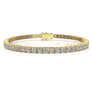 Bracelet diamants ronds 9.38 carats or jaune Ely