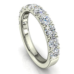 Charger l'image dans la visionneuse de la galerie, Demi-alliance 10 diamants naturels ronds 1.30 carat or blanc Gabriela