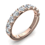 Charger l'image dans la visionneuse de la galerie, Demi-alliance 10 diamants naturels ronds 1.30 carat or rose Gabriela