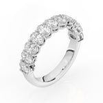 Load image into Gallery viewer, Demi-alliance 11 diamants naturels ovales 1.65 carat or blanc Emanuela
