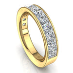 Charger l'image dans la visionneuse de la galerie, Demi-alliance 11 diamants naturels princesses 2.20 carats or jaune Laura