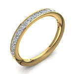 Charger l'image dans la visionneuse de la galerie, Demi-alliance 18 diamants naturels princesses 0.70 carat or jaune Laura