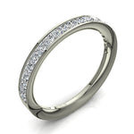 Charger l'image dans la visionneuse de la galerie, Demi-alliance 18 diamants princesses 0.70 carat or blanc Laura